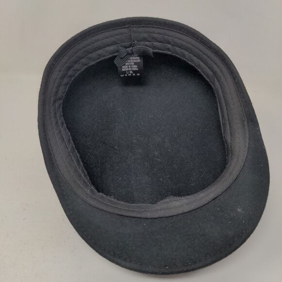 Unbranded Women's Cabbie Cap Hat Black Size L/XL 100% Wool Blank - Picture 6 of 8